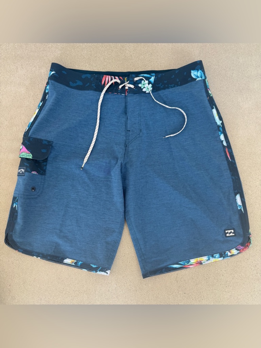Billabong Recycler 73 Pro Mens Sz 32 Boardshorts Swim Trunks Blue Resort Beach
